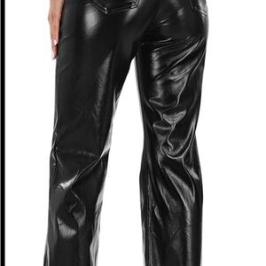Women's Black Faux Leather Pants